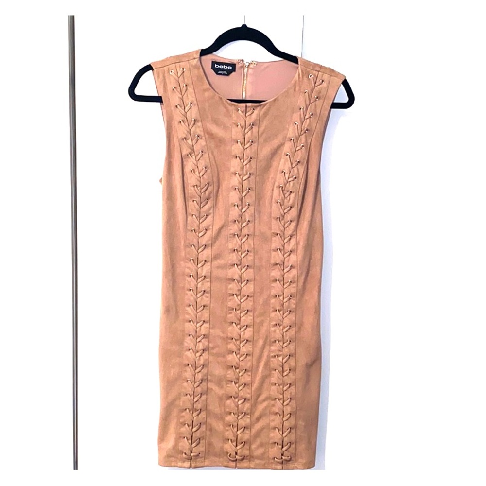 Braided Faux-Suede Dress